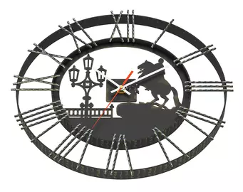 Часы кованые Везувий "Санкт-Петербург"