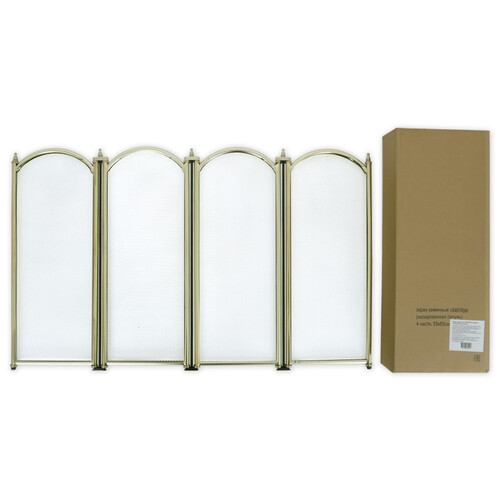 Экран каминный C04010PB (4 секции, полированная латунь)-4