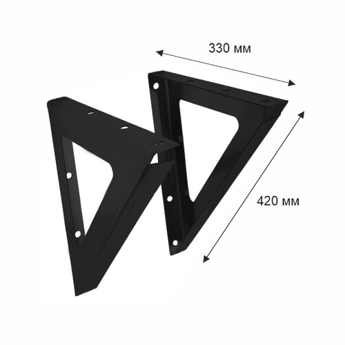Консоль опорная BLACK (AISI 439) 300 мм-3