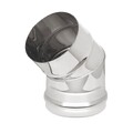 Колено нерж. (AISI 304/0,5мм) 45* 2-х секц. (200)-1