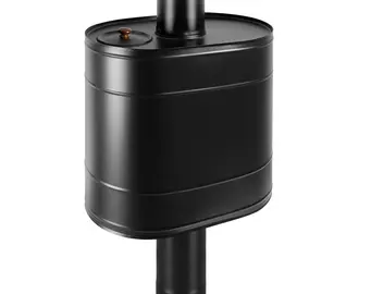 Бак BLACK на трубе 55л д.115 (Овальный) (AISI 439)