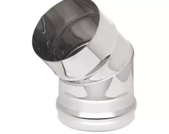 Колено (AISI 430/1,0мм) 45* 2-х секц. (150)