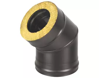 Сэндвич-колено BLACK (AISI 430/0,5мм + Оц.) 45* 2 секции (200х300)