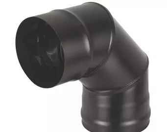 Колено BLACK (AISI 430/0,5мм) 90* 3-х секц. (115)