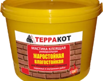 Мастика клеящая влагостойкая, жаростойкая "Терракот", 5 кг