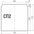 Лист стеклянный напольный 6мм СП-2 (1100х1100мм)-2