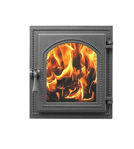 Дверка ВЕЗУВИЙ каминная 220 (Антрацит)-1