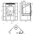Печь-Камин ASTON 11кВт (180 м3) угловой Ø 150мм-3