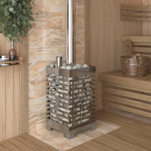 Печь для бани ASTON 20 INOX стекло-3