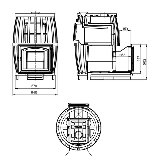Печь ВЕЗУВИЙ Легенда Русский пар Ковка 24 (240)-4