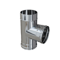 Тройник Феррум угол 90°, нержавеющий (430/0,5мм), ф150, по дыму-2