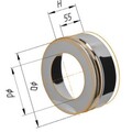 Заглушка Феррум с отверстием нержавеющая (430/0,5мм) ф150/210-1