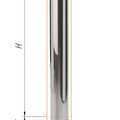 Дымоход Феррум нержавеющий (430/0,5 мм) ф100 L=1,0м-1