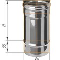Дымоход Феррум нержавеющий (430/0,5 мм) ф100 L=0,25м-1