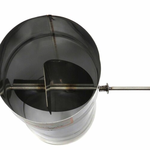 Заслонка Craft (шибер поворотный) нержавеющая (316/0,8мм) ф120 черный-2