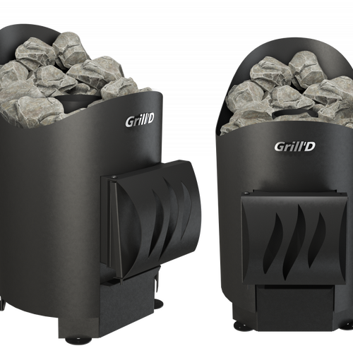 Печь для бани Grill'D Aurora mini Short black-1
