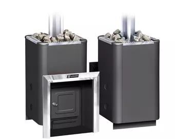 Печь для бани газовая Ермак Уралочка 20 Carbon, антрацит, без ГГУ