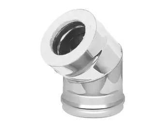 Сэндвич-колено (AISI 430 1,0мм/0,5мм, KERALUX) 45* (150x250)