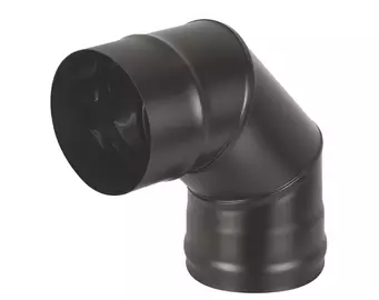 Колено BLACK (AISI 430 1,0мм) 90* 3-х секц. (150)