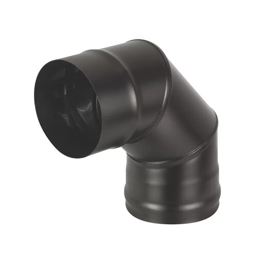 Колено BLACK (AISI 430 1,0мм) 90* 3-х секц. (150)-1