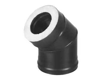 Сэндвич-колено BLACK (AISI 430 1,0мм/0,5мм, KERALUX) 45* 2 секции (120х200)