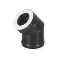 Сэндвич-колено BLACK (AISI 430 1,0мм/0,5мм, KERALUX) 45* 2 секции (150х250)-1