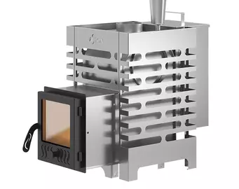 Печь для бани ASTON 12 INOX стекло "АКВА "