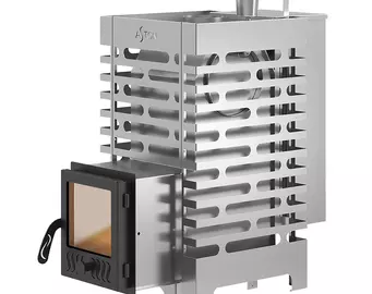 Печь для бани ASTON 16 INOX стекло "АКВА "