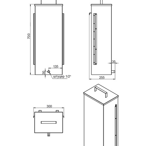 Печь для бани ASTON 20 INOX 