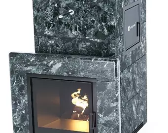 Печь для бани ИзиСтим Сочи М2 Premium в четыр. кожухе из пироксенита вход с тыл.стороны закр.верх #