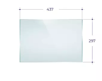 Стекло ASTON 600 (0,437*0,297) каминная топка