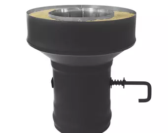 Старт-сэндвич BLACK c шибером (AISI 430/0,5мм) д.150х250 (ММ)