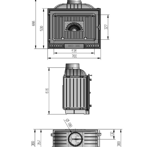 Каминная топка EVEREST Z14 Б/У-4