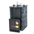 Печь для бани ИзиСтим Сочи М2 Premium 3-х стор.кож.пироксенит закр.верх вход слева футеровка-1
