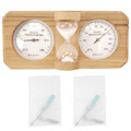 Термогигрометр EVEREST c часами, кедр (TG-06 white)-5