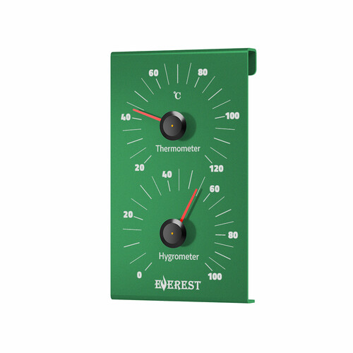 Термогигрометр EVEREST, алюминий GREEN (TG-28)-5