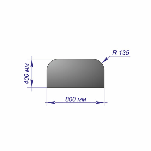 Лист предтопочный 400*800*1 R135 антрацит-2