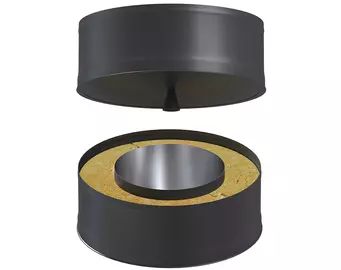 Сэндвич-заглушка BLACK (AISI 430) д.150х220