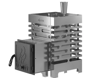 Печь для бани ASTON 12 INOX с баком на трубе 50л Ø115 (AISI 439)