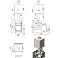 Печь для бани ASTON 12 INOX стекло с баком на трубе 50л Ø115 (AISI 439)-6
