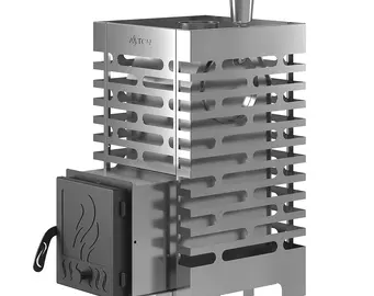 Печь для бани ASTON 16 INOX с баком на трубе 50л Ø115 (AISI 439)
