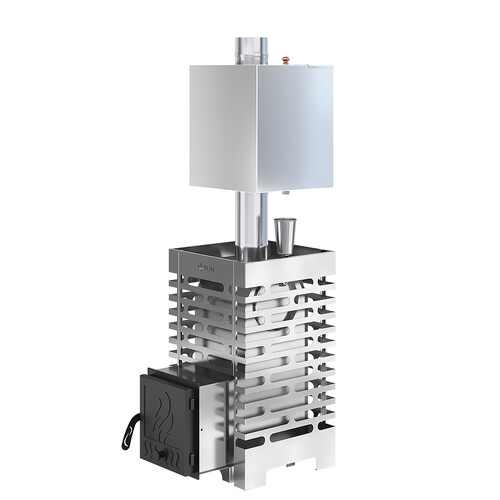 Печь для бани ASTON 16 INOX с баком на трубе 50л Ø115 (AISI 439)-6