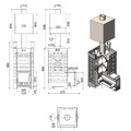Печь для бани ASTON 20 INOX стекло с баком на трубе 50л Ø115 (AISI 439)-6