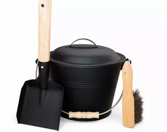 Набор каминный EVEREST LB51-B (ведро, совок, щётка) (21*17см)