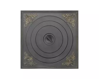 Плита Усиленная чугунная П1-600(В) (600х600) Бронза