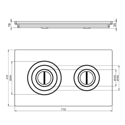 Плита Усиленная чугунная П2-710 (710х410)-2